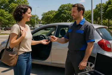Chaveiro abrindo a porta de um carro em Itu.