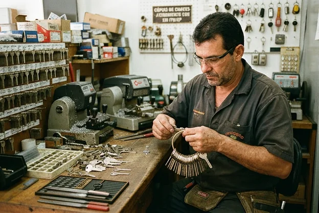 Chaveiro organizando chaves com segurança em Itu.